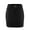BLACK, variant on FashionMille Women Solid Corduroy Comfy High Waist Pocket A Line Mini Skirt