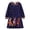 #01-Dark Blue, variant on Toddler Halloween Dress Girl, Toddler Girls Long Sleeve Cartoon Print Dress Dance Party Outfit Casual Birthday Wear Soft Frock, Halloween Gifts