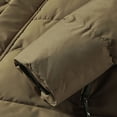 thumbnail image 6 of Big & Tall Men's Thicken Warm Insulated Snow Coat Windproof Fleece Lined Winter Parka Hooded Puffer Jacket with pockets for Outdoor Travel, Khaki, 4XL, 6 of 10