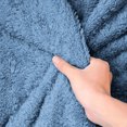 thumbnail image 6 of Mifsaly Womens Fuzzy Fleece Sweatshirt Crewneck Long Sleeve Cable Knit Pullover Sweater Textured Loose Fit Fall Winter Warm Clothes Blue,Free Size, 6 of 7