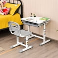 thumbnail image 3 of Patiojoy Children's Multifunctional Study Drawing Height Adjustable Desk Chair Set Gray, 3 of 9