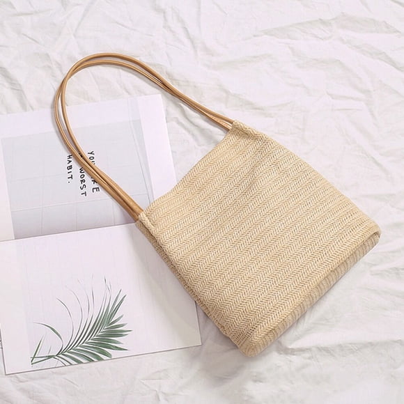 PAMINGONO De Hombro Beige Tejida Con Simple Ideal Para Picnic Y