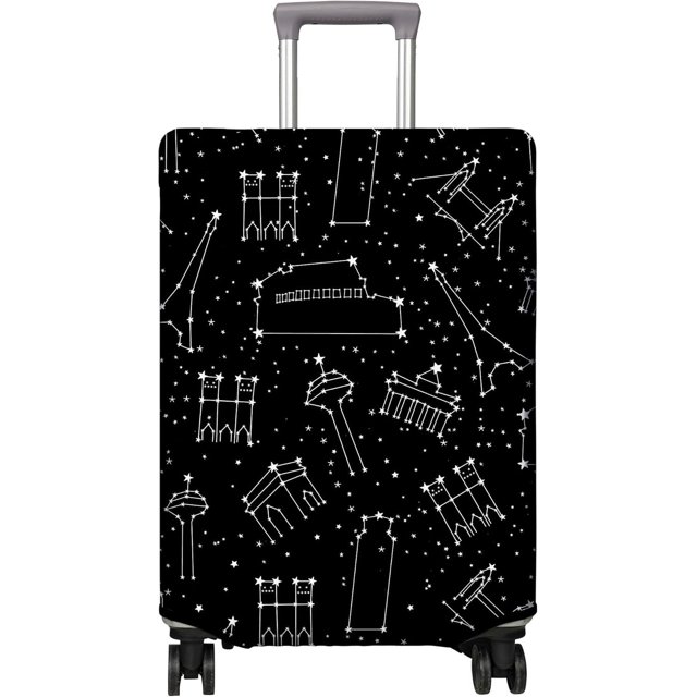Travel Luggage Cover Suitcase Protector Fits 18-32 Inch Luggage Wheel Covers Patterned Travel Related Items Flower Luggage Protector Elastic Luggage Anti-scratch Suitcase Cover XL