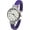 SILVER-PURPLE, variant on Blekon Collections Analog Quartz Saffiano 31mm Alloy Case Leather Cuff Bangle Watch
