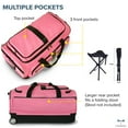 thumbnail image 6 of Travolution® – Newly Designed Garment Rack 28 inch Duffel with Wheels, Collapsible Lightweight Drop-Bottom Travel Luggage, Dance Costume, Pink/Black, 6 of 10
