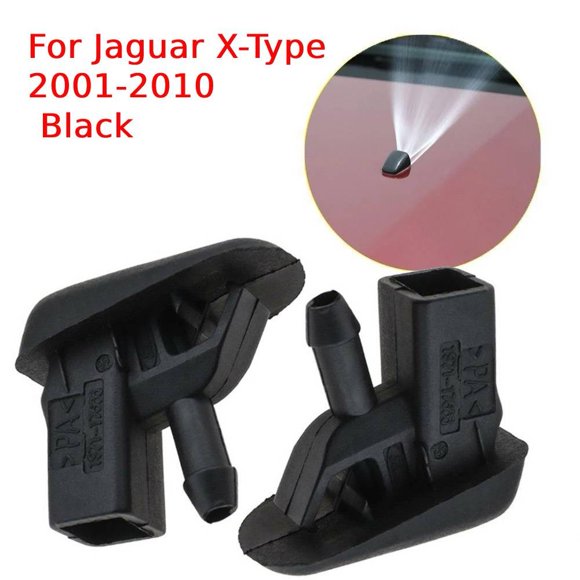 Reliable Windscreen Washer Jet Spray Nozzles for Jaguar XType 20012010 Black Easy Installation High Reliability Material