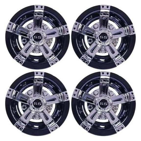 10 Inch Golf Cart Hub Wheel Covers W/ Spokes for EZGO Cub Car