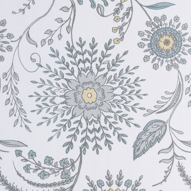 No. 918 Sora Print Medallion Floral Grommet Curtain Panel photo 4