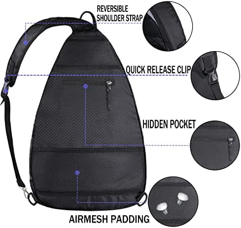 Pickleball Bag - Pickleball Bags for Women Men - Pickleball Backpack - Travel Pickleball Paddle Case, Pickle Ball Bag for Pickleball Paddle Tennis Racket, Protable Pickleball Sling Bag