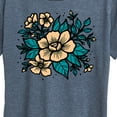 thumbnail image 3 of Instant Message - Etched Flowers - Women's Short Sleeve Graphic T-Shirt, 3 of 6