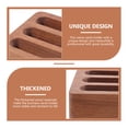 thumbnail image 4 of Wooden Business Card Storage Box Desktop Card Rack 3 Grid Display Base, 4 of 6