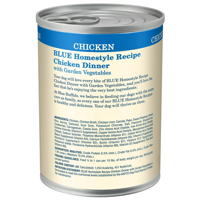 Blue Buffalo Homestyle Recipe Chicken Pate Wet Dog Food for Adult