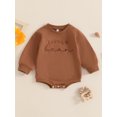 thumbnail image 4 of Mono de bebé tipo sudadera con bordado de letras clásico, manga larga y cuello redondo., 4 of 9