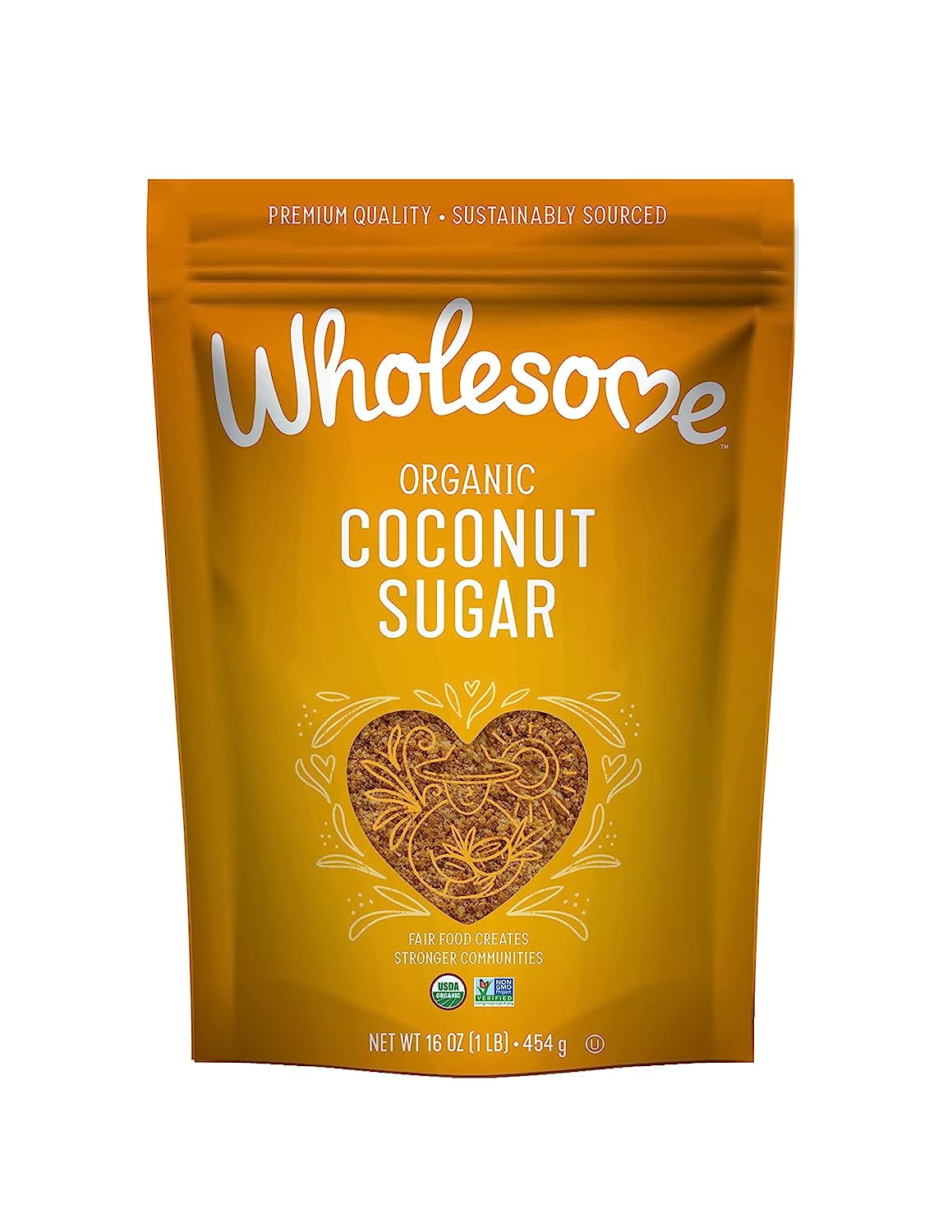 Wholesome Organic Coconut Palm Sugar 1 lb