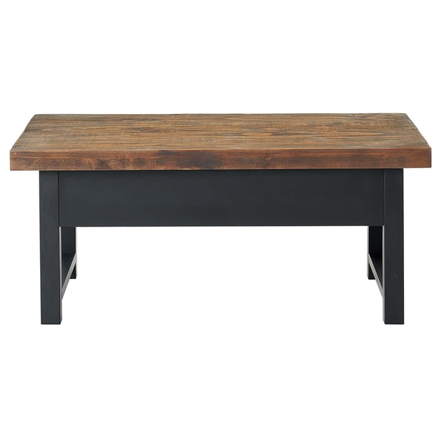 Pomona Table Basse en Bois Brun 42 Pouces avec Dessus Relevable et Rangement