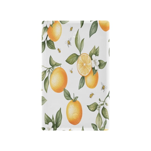 Yayeee Blank Wall Plate Cover 1-Gang 4.5"x2.7" Home Unused Decorative Outlet, White Watercolor Oranges