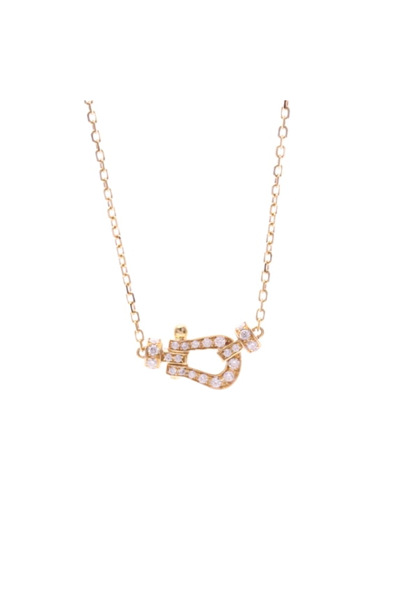 Pre-Owned Fred Force 10 Diamond Necklace Pink Gold (18K) Diamond Men,Women Fashion Pendant...