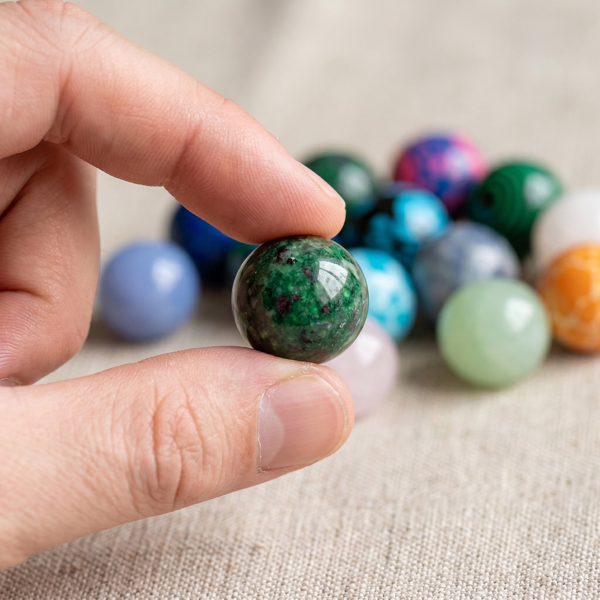 Unique Bargains Crystal Balls - 20 Pack Polished Gemstone Spheres and Orbs Multicolor 0.6"