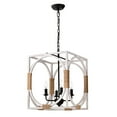 thumbnail image 2 of Regulus 14 in. 4-Light Indoor Weathered White Finish Chandelier with Light Kit, 2 of 5