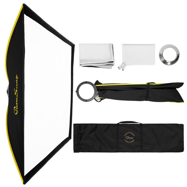 Soporte Bowens cuadrado Softbox Glow ParaSnap de fibra de ley de 40 x 40 cm