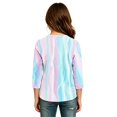 thumbnail image 4 of Abcomgle Girls Long Sleeve Shirts 7-8 Casual Swirly Print Henley Button Shirts for Kids Girls Fall Basic Girls Tops Cute Girls Tunic Tops, 4 of 5