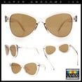 thumbnail image 2 of Womens Oversized Cat Eye Minimal Plastic Retro Diva Sunglasses Peach - Brown, 2 of 7