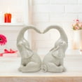 thumbnail image 3 of Love Elephant Garden Statue Resin Sculpture for Couples and Families Charm Decoration for Indoor and Outdoor Setting, 3 of 20