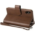 thumbnail image 3 of iPhone XS Max Wallet Case, iPhone XS Max Stand Cover, Allytech Premium PU Leather Wallet Purse Zipper Pocket With 6 Card Slots, Detachable Magnetic Back Case for Apple iPhone XS Max, Brown, 3 of 12