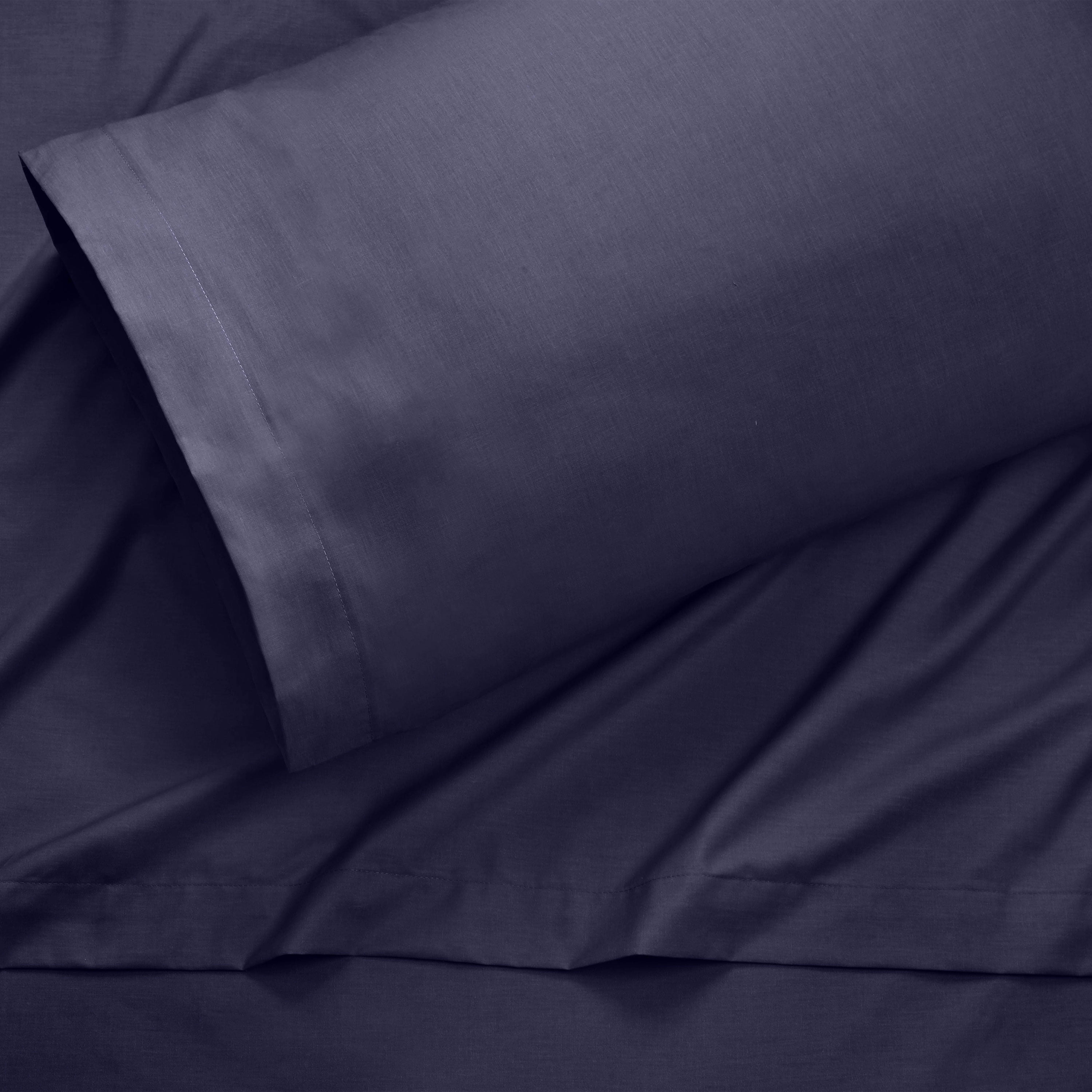 Soft Lightweight Brushed Cotton Blend Bed Sheet Set – 3-Piece Twin XL – Navy