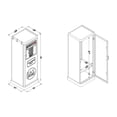 thumbnail image 5 of Furniture of America Carles Metal Blue 1-Door with 2 Shelves Kids Clothing Storage, 5 of 5