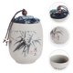 thumbnail image 3 of Chinese Style Coarse Pottery Hand Painting Tea Jar Storage Container Quaint Cloth Lid Sealed Canister Coffee Sugar Can Gift for Restaurant Home - Bamb, 3 of 3