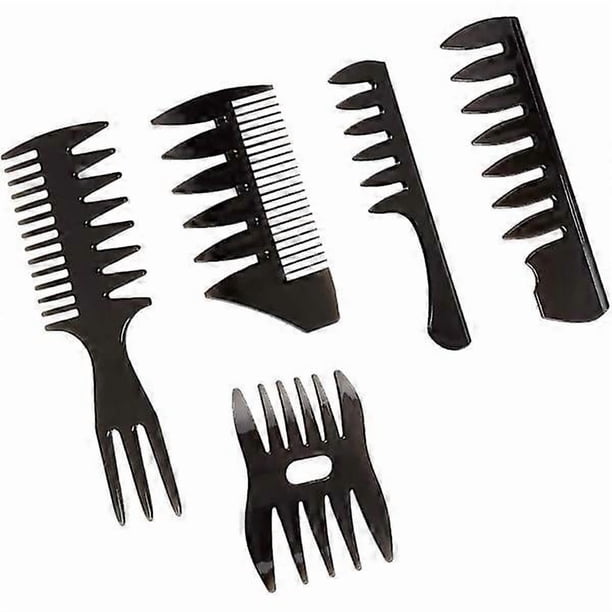 Professional styling comb, 5 pcs retro wide teeth texture comb barber comb -tz for hair styling and grooming.