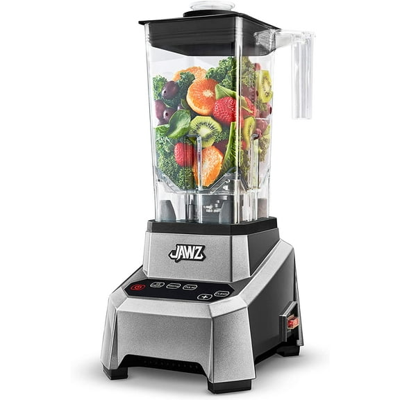 JAWZ High Performance Blender - Precision Touch Variable Speed - Professional Grade Countertop Blender/Food Processor, 64 Oz, Silver