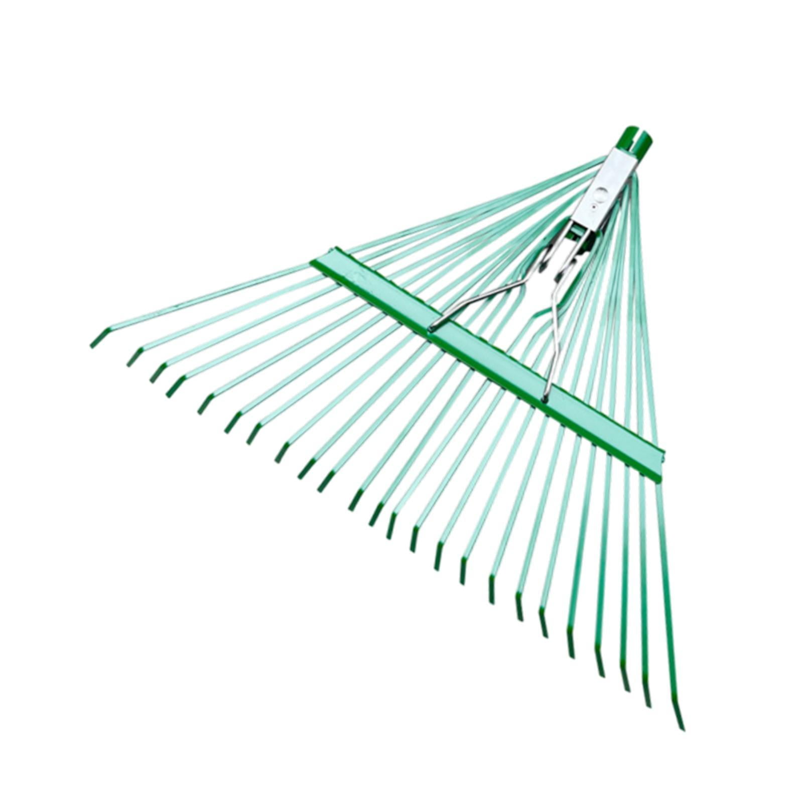 figatia Garden Leaf Rake Head Directly Replace Versatile Accessories 24 Tines Fallen Leaves Rake Gardening Tool for Yard Roof Outdoor