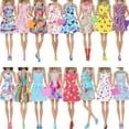 thumbnail image 5 of BJDBUS 42 pcs Doll Clothes and Accessories Including 10 pcs Fashion Mini Dresses 32 pcs Shoes, Glasses, Necklaces, Handbag, Hangers Accessories for 11.5 Inch Girl Doll, 5 of 5
