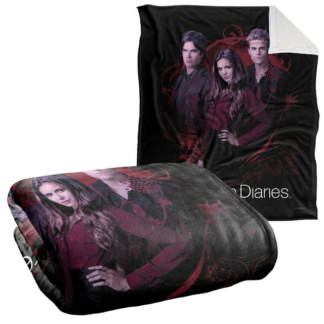 Vampire Diaries Blanket, 50"x60", Company of Three Silky Touch Sherpa