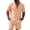 Mens Two Piece Sets - Khaki, variant on Maqroz Mens 2 Piece Outfits Button Down Lapel Top Drawstring Elastic Waist Shorts Linen Like Breathable Sets Summer Solid Casual Fashion Wear with Pockets