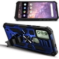 thumbnail image 3 of Nagebee Phone Case Compatible for Wiko Voix with Tempered Glass Screen Protector (Full Coverage), Full-Body Protective Shockproof [Military-Grade] Built in Kickstand Heavy-Duty Case (Blue), 3 of 5