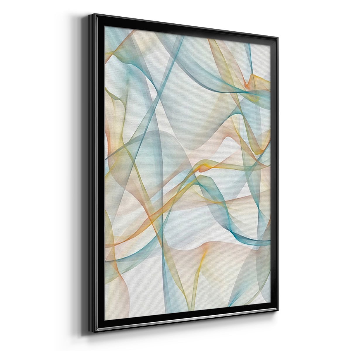 Curves and Waves IV Premium Framed Print, in Gold, Black, or Silver - Ready to Hang