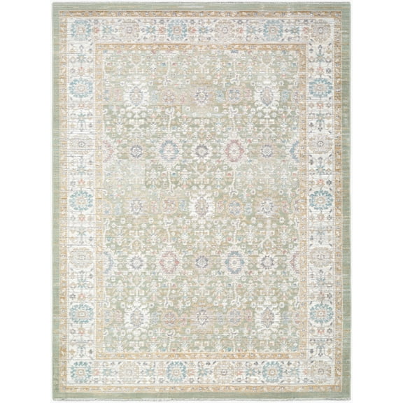 Hauteloom Adilet Living Room, Bedroom Machine Washable Area Rug - Traditional - Medium Brown, Cream, Beige - 5'3" x 7'