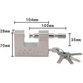 thumbnail image 2 of Allright 2pcs 104mm Padlock Heavy Duty Container Padlock High Security Door Lock With 10 Keys Solid Steel Hardware Integral Lock For Garages Container, 2 of 5