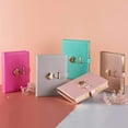 Poshieca Heart Shaped Lock Diary with Key PU Leather Cover Journal