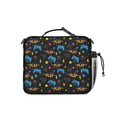 thumbnail image 3 of Game Controller Black Pattern Insulated Lunch Bag with Shoulder Strap and Bottle Holder,Bento School Lunch Bag Box,11x9.5x3.5 Inches, 3 of 5