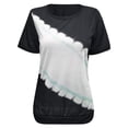 thumbnail image 3 of Pntutb Mujer Casual O-Cuello Tie-Dye Sudadera Suelta Suave Manga Corta Pullover tops Pntutb Pntutb-6486, 3 of 4