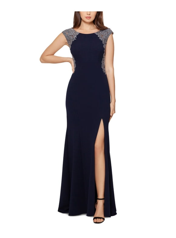 lord and taylor navy blue gown
