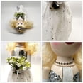 thumbnail image 4 of Yihuala Wooden Bridal Groom Figurine Hand Carved Wedding Nut Sculpture For Christmas Decoration Wedding Anniversary, 4 of 13