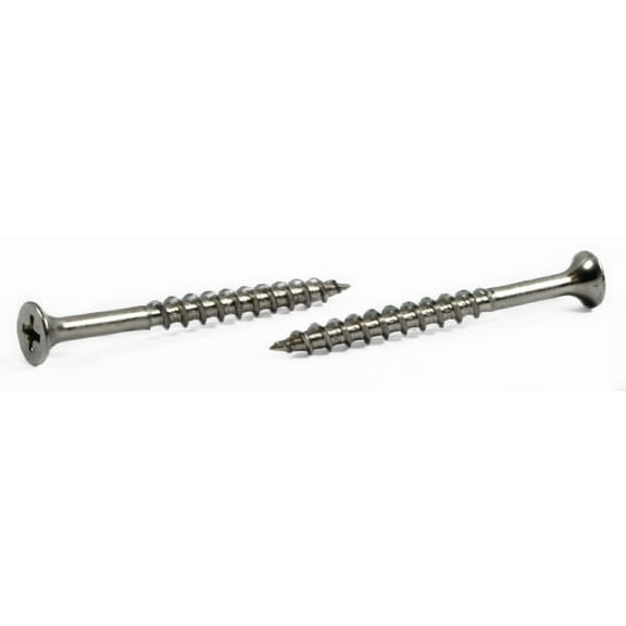 #8 x 1 1/2" Deck Screws / Phillips / Bugle Head / 18-8 Stainless Steel - 1250 Piece Carton