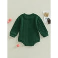 thumbnail image 3 of ZAXARRA Bébé Filles Garçons Pull Romper Couleur Unie Col Rond à Manches Longues Combinaisons Automne Hiver Tricoté une Seule Pièce Vêtements, 3 of 7
