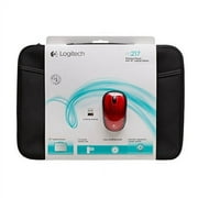 Logitech 910-002139 Bundle Wireless Mouse M217 Red & 16 Sleeve