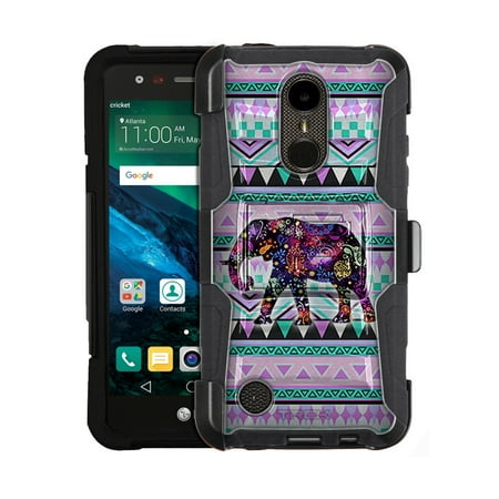 Hybrid Tea Collection - LG Rebel 2 Armor Hybrid Case - Elephant on Aztec Andes Tribal Tea